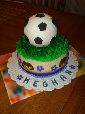 Dora Soccer Cake