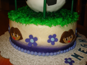 Dora Soccer Cake