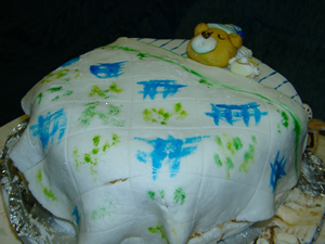 Sleeping bear cake