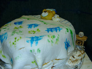 Sleeping bear cake