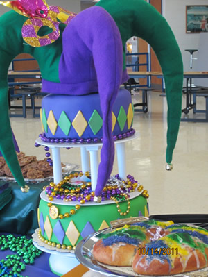Mardi Gras Cake
