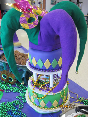 Mardi Gras Cake