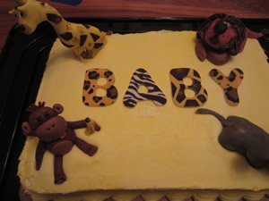Baby Shower Zoo Cake