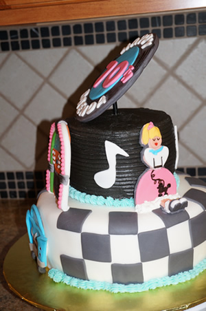 50s Theme Cake