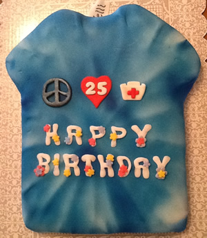Tie Dye Shirt Cake