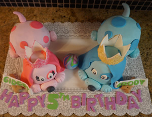 Twin Dogs Cake