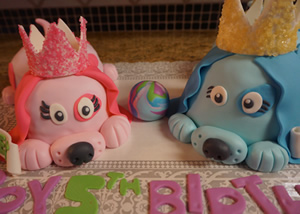 Twin Dogs Cake