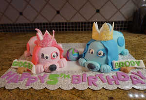 Twin Dogs Cake