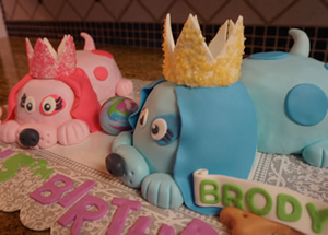 Twin Dogs Cake