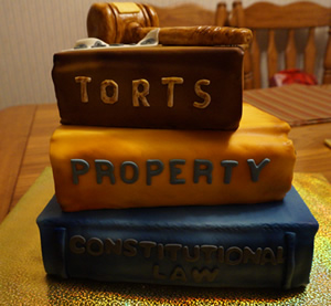 Law Books Cake